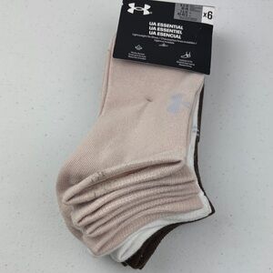 Under Armour Men's Athletic Socks - Tan, White, Brown 6 pairs